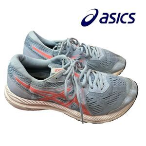ASICS GEL-CONTEND 7 Women's Blue Pink Running Shoes Sneakers 10